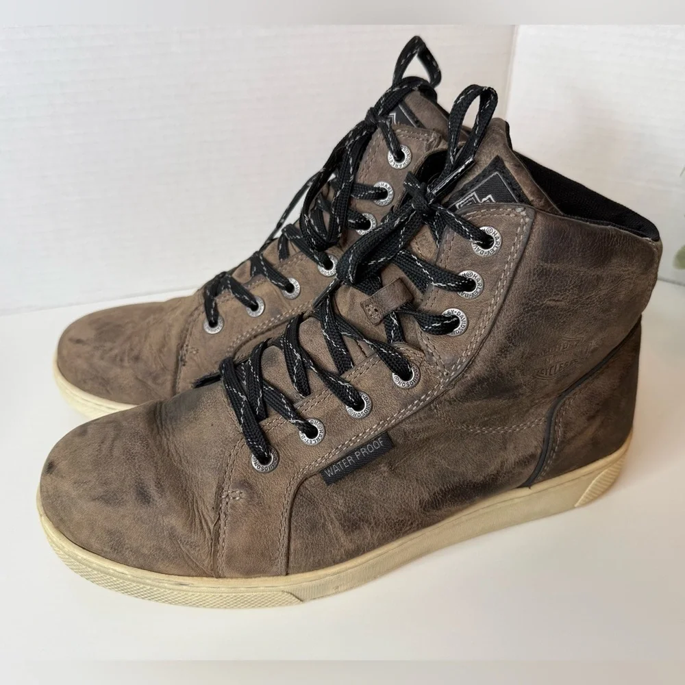 Harley-Davidson® Men's Midland Grey WP Motorcycle Boots D96166 High Top US 9M